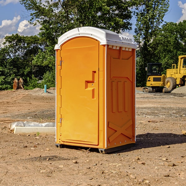 how often are the portable restrooms cleaned and serviced during a rental period in Hague North Dakota